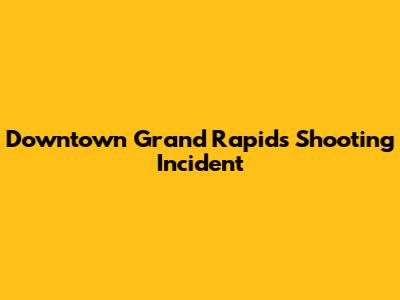 Downtown Grand Rapids Shooting Incident