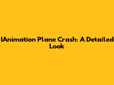 IAnimation Plane Crash: A Detailed Look
