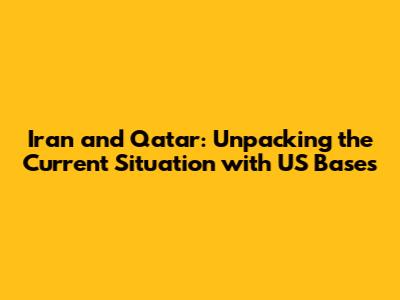 Iran and Qatar: Unpacking the Current Situation with US Bases