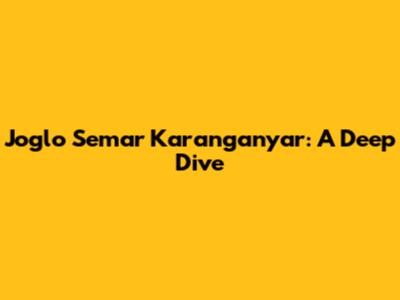 Joglo Semar Karanganyar: A Deep Dive