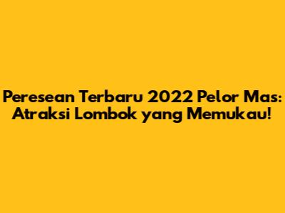 Peresean Terbaru 2022 Pelor Mas: Atraksi Lombok yang Memukau!