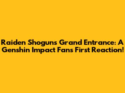 Raiden Shogun's Grand Entrance: A Genshin Impact Fan's First Reaction!