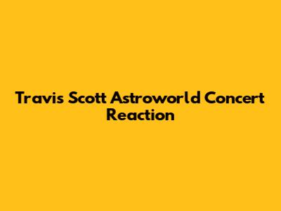 Travis Scott Astroworld Concert Reaction