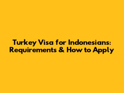 Turkey Visa for Indonesians: Requirements & How to Apply